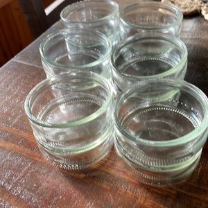 14glass dishes, for apps or deserts, all for 6.00 dollars